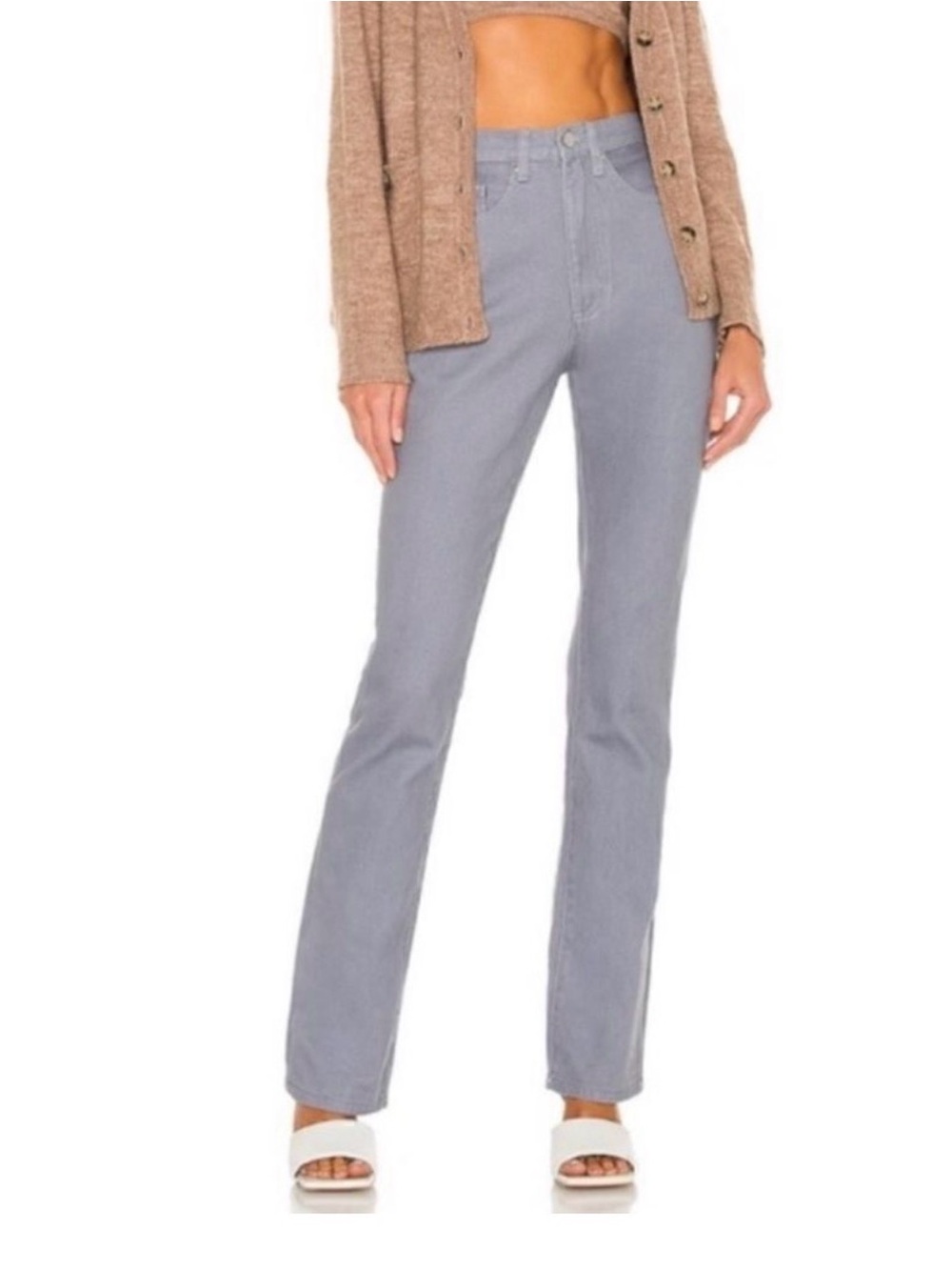 WeWoreWhat Baby Boot Jeans Grey Blue Denim Women's Size 26 NWT